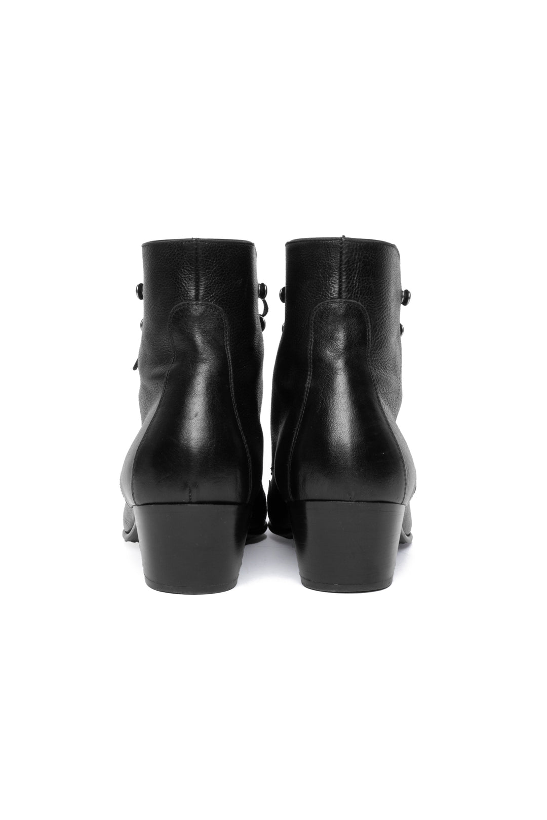 Saint Laurent Size 38.5 Rebecca Leather Ankle Boots