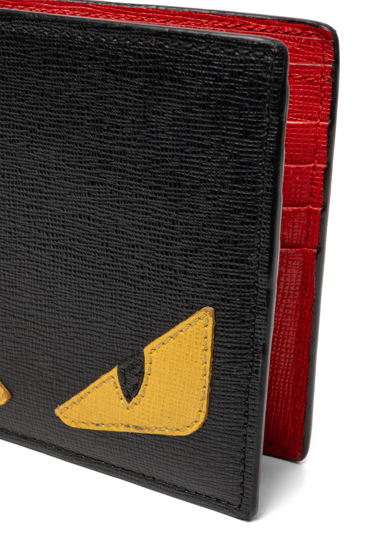 Fendi Men's Monster Eyes Motif Bifold Wallet