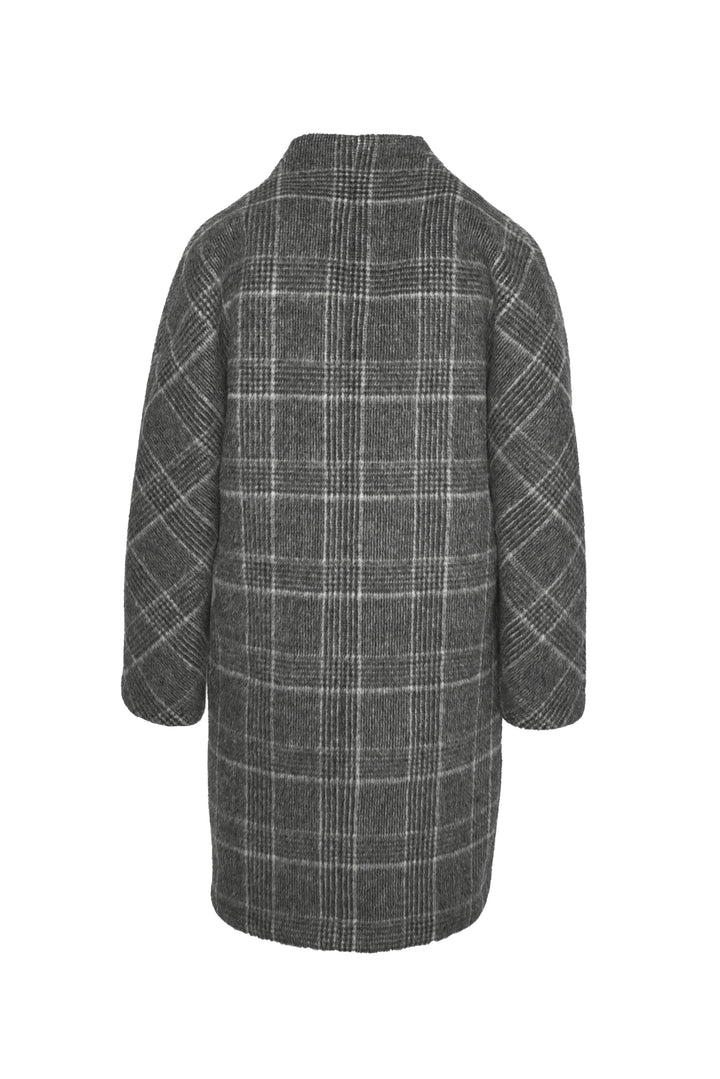 Balenciaga Size XS 2015 Checked Brushed Wool-Blend Coat