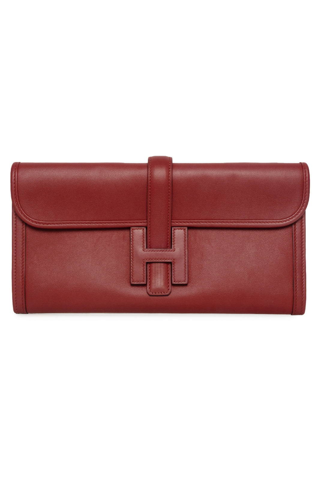 Hermes 2016 Rouge Swift Leather Jige Elan 29 Clutch
