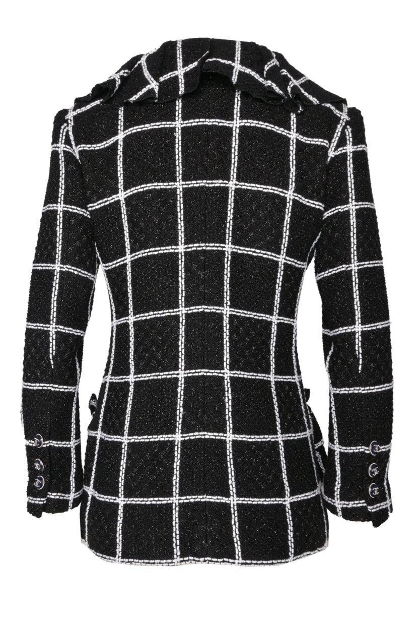 Chanel Size 38 Double Breasted Tweed Jacket