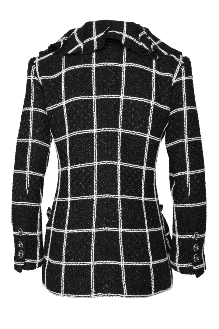 Chanel Size 38 Double Breasted Tweed Jacket