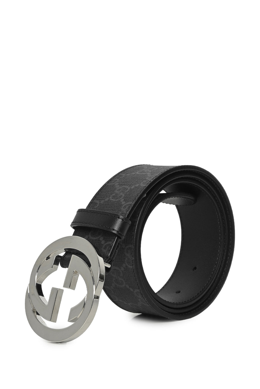 Gucci Size 36 Men's Interlocking G Buckle GG Supreme Monogram Belt