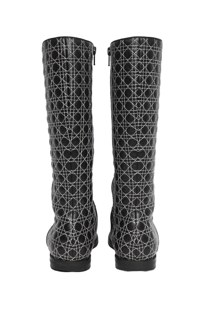 Dior Size 34 Cannage Quilted Tall Boots