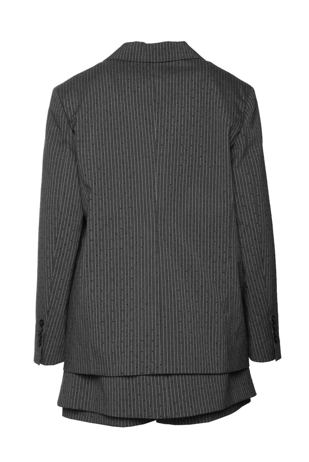 Maje Size L/XL Embellished Pinstripe Blazer & Skort Set
