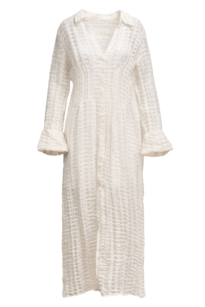 Cult Gaia Size XL Pernille Checked Sheer Maxi Dress