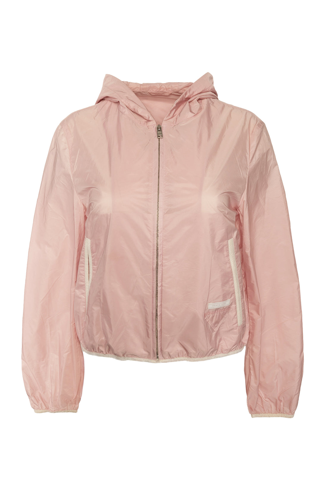 Prada Size 38 2017 Lightweight Cropped Nylon Jacket