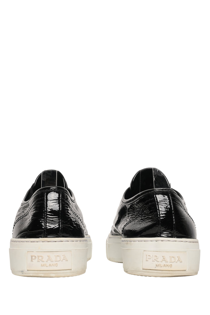 Prada Size 39 Naplak Leather Low Top Sneaker