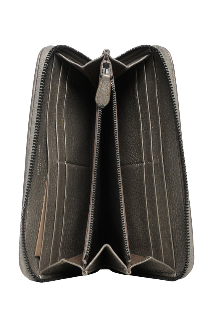Bottega Veneta Continental Zip Intrecciato Wallet