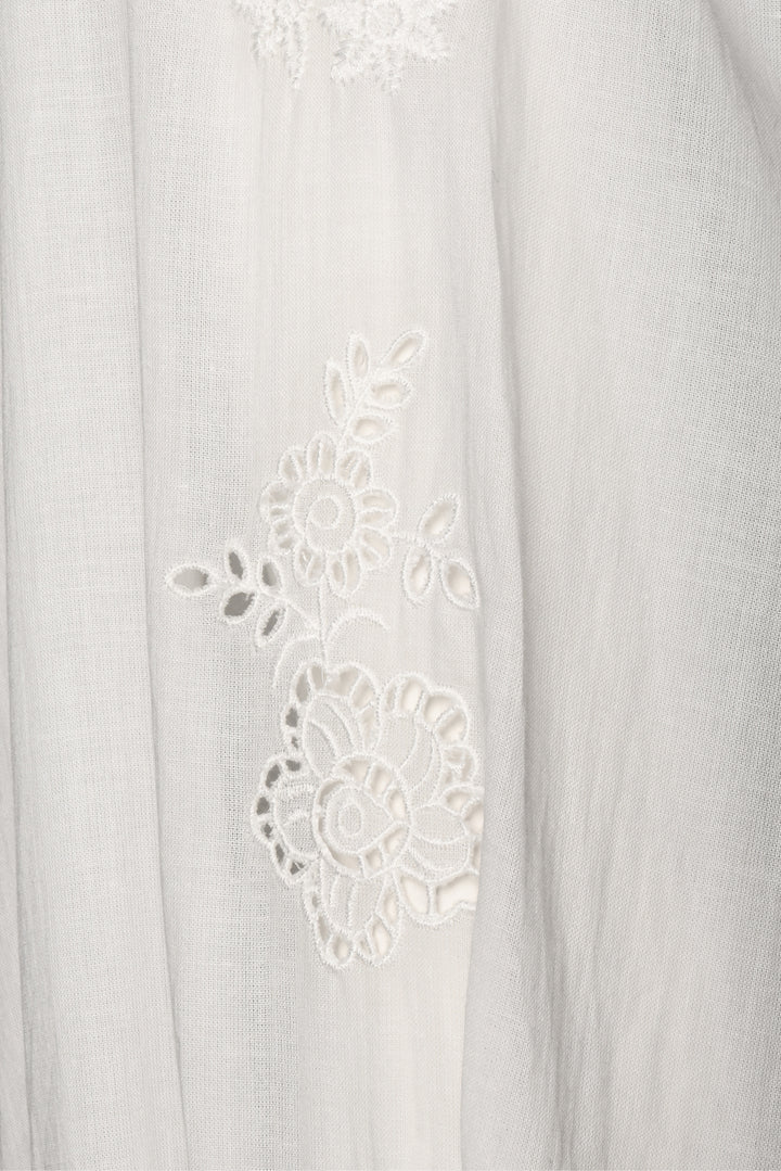 Caroline Constas Size XS Lace-Trimmed Embroidered Square Neck Cotton Midi Dress