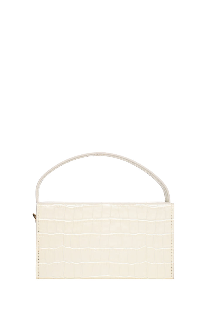 L'AFSHAR Ida Croc Embossed Shoulder Bag