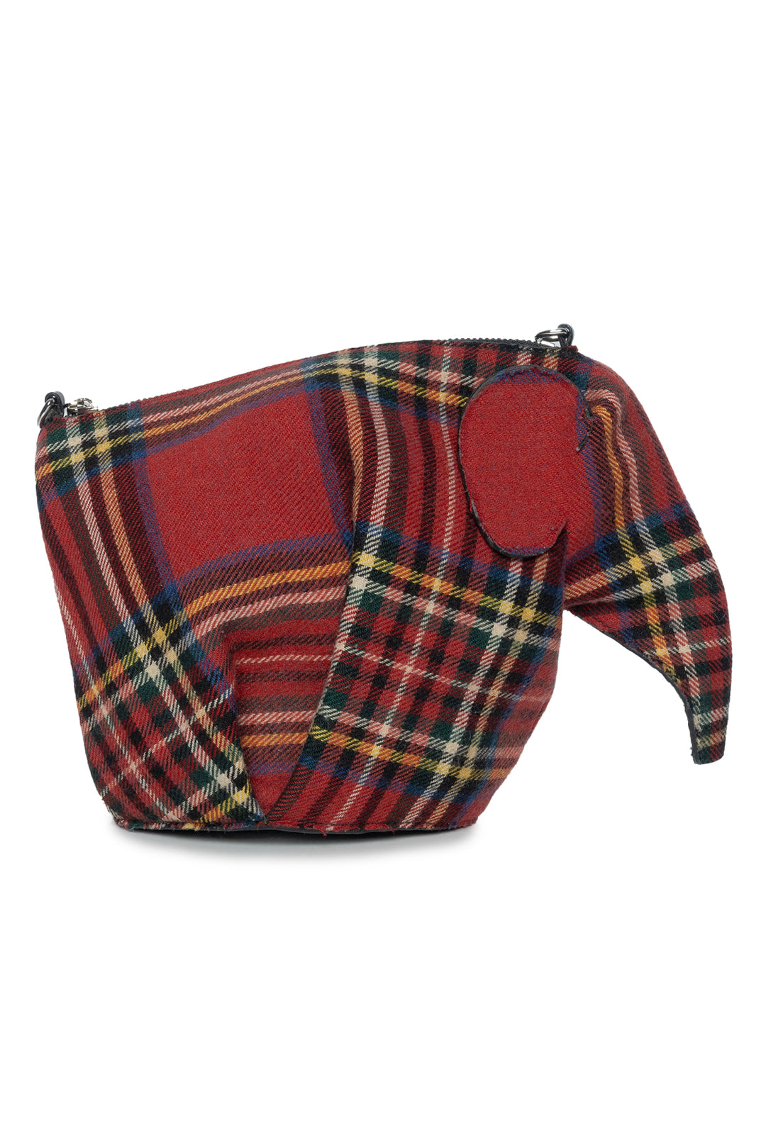 Loewe Tartan Print Elephant Crossbody