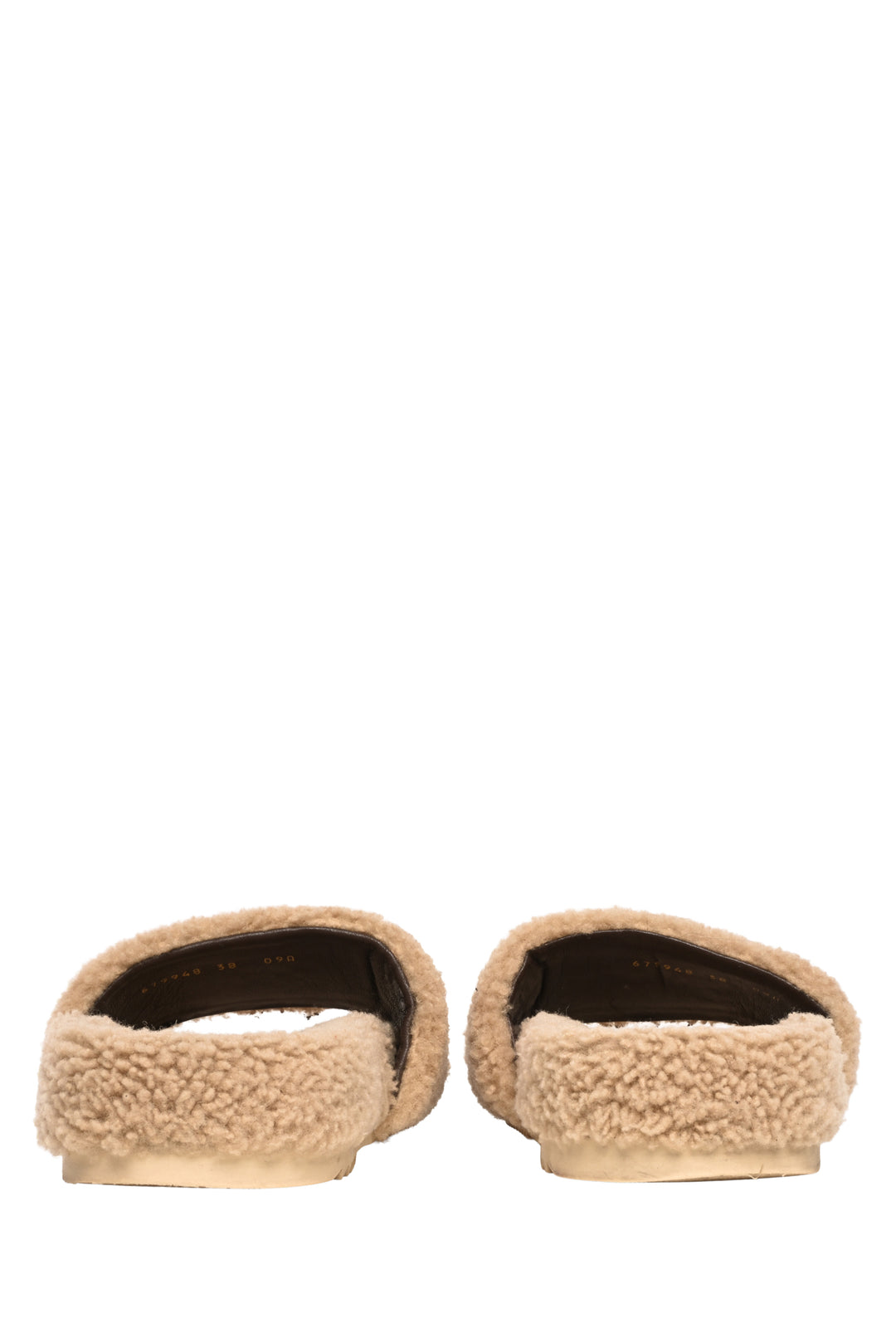 Gucci x North Face Size 38 Shearling Slides