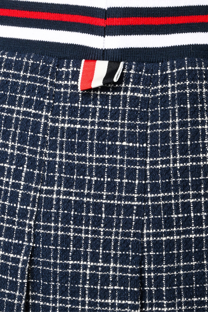 Thom Browne Size 38 Tweed Pleated Mini Skirt