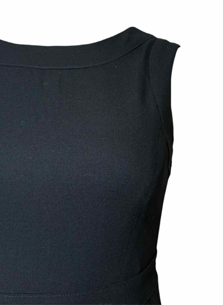 Valentino Size 40 Black Wool Sleeveless Dress