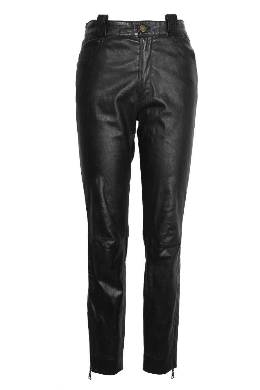 Louis Vuitton Size 38 Skinny Lambskin Leather Pants