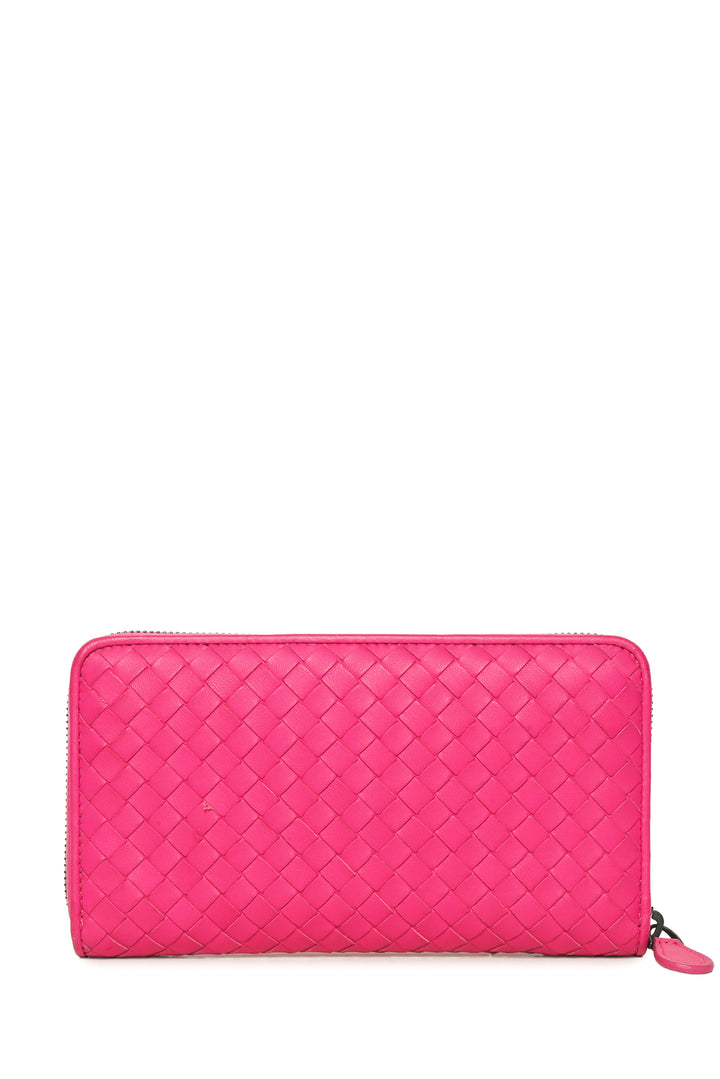 Bottega Veneta Intrecciato Zip Around Wallet