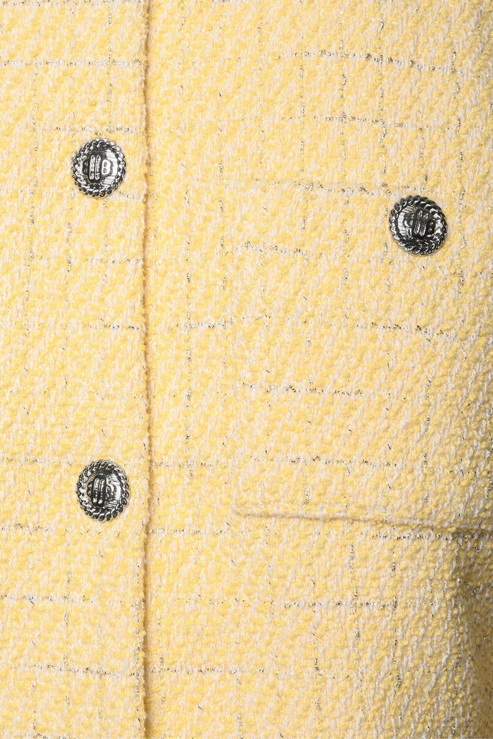 maje Size 40 Cropped Tweed Tailored Jacket
