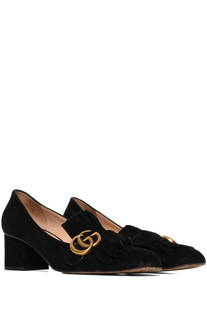 Gucci Size 40.5 Suede Marmont Pumps