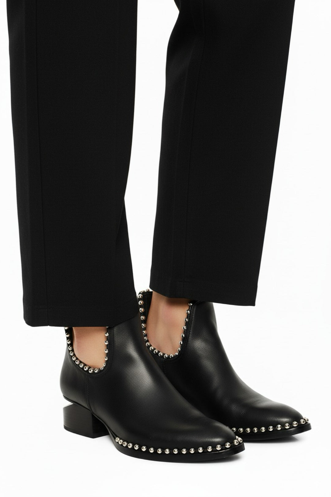 Alexander Wang Size 35 Kori Studded Cutout Ankle Boots