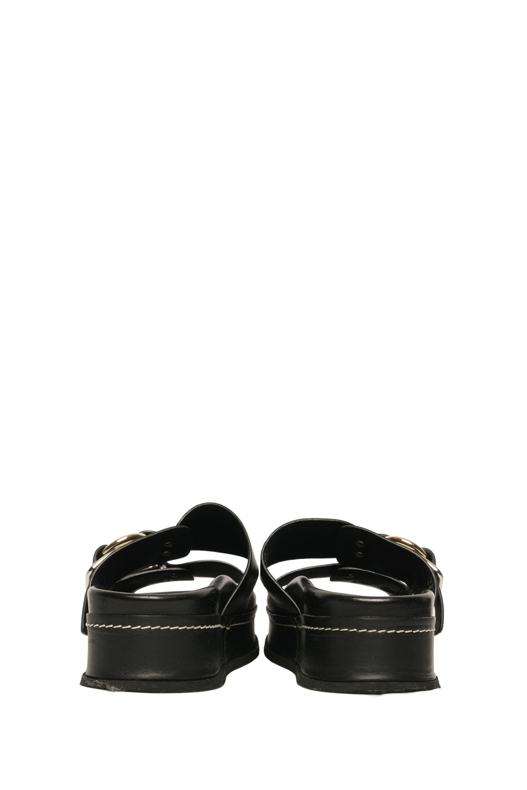 3.1 Phillip Lim Size 37 Freida Platform Double Buckle Slide Sandals