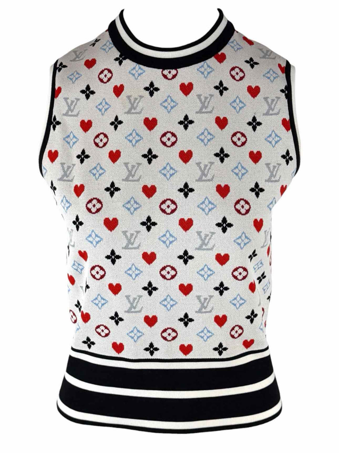 Louis Vuitton Size M 2021 Cruise Collection Game On Monogram Knit Vest