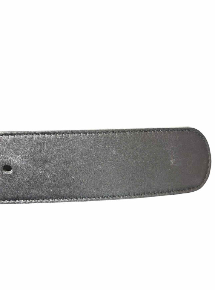 Gucci Size 32 Torchon Logo Buckle Leather Belt