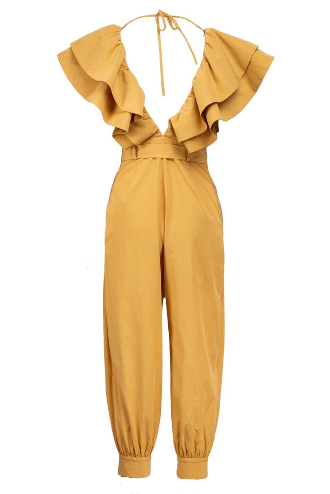 AMUR Size 2 Michalina Ruffled Trim Jumpsuit