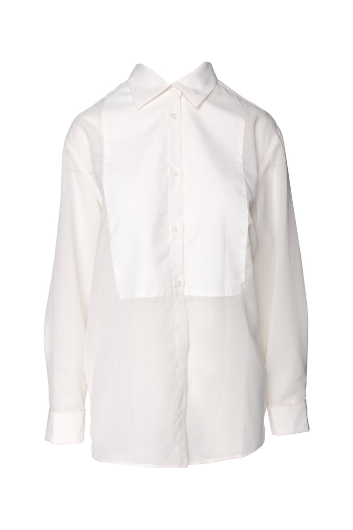 Kall Meyer Size S Chloe Bib Button Down Blouse
