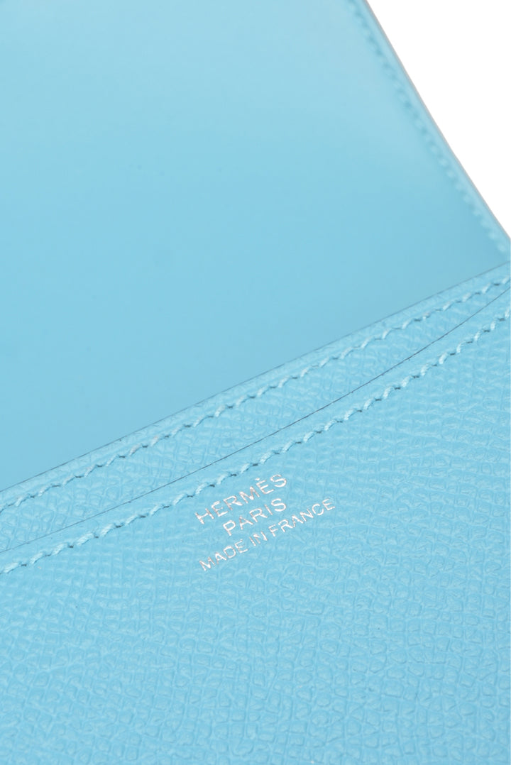 Hermes 2019 2019 Bleu De Nord & Rouge De Coeur Epsom Mini Constance 18 Crossbody