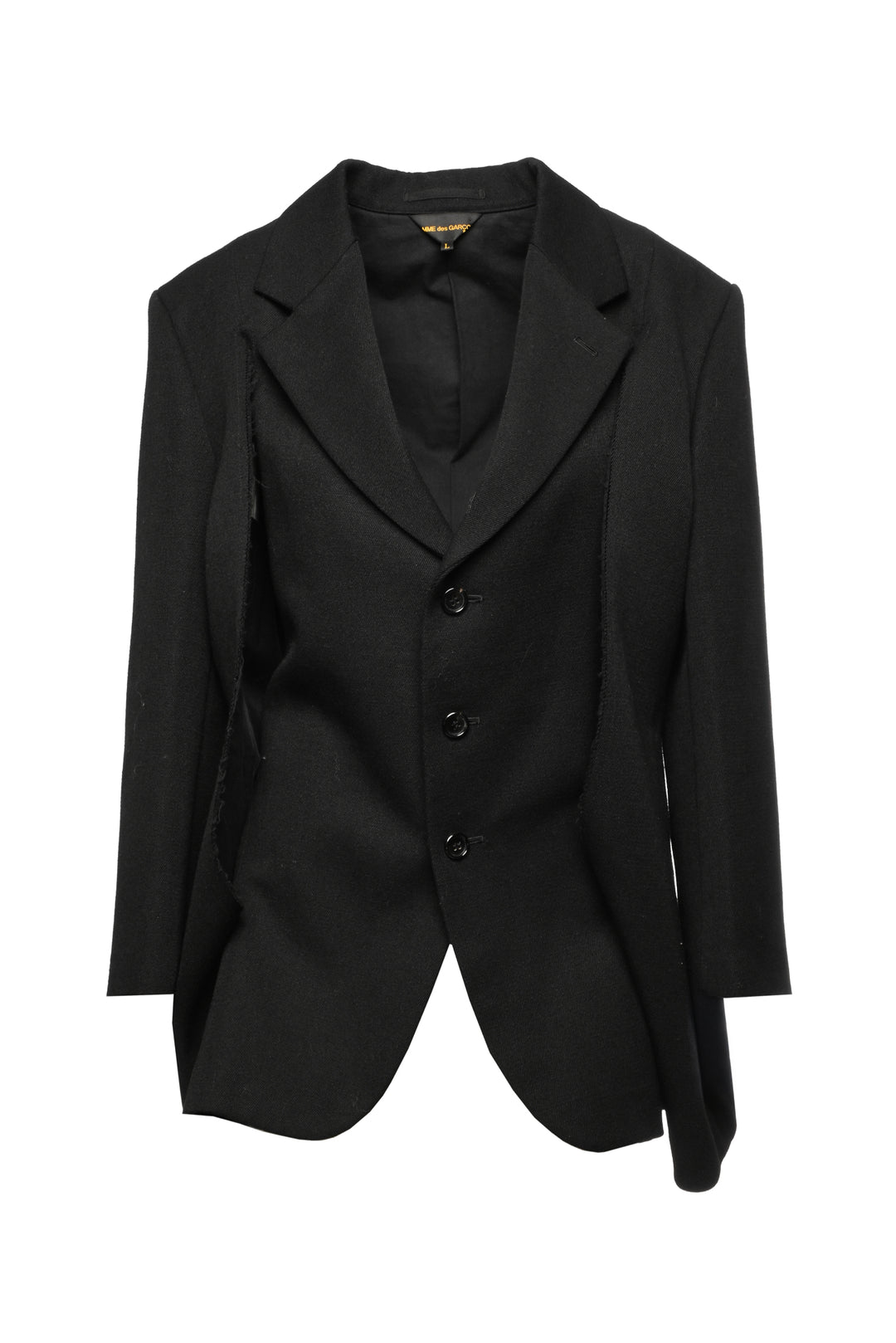 Comme Des Garcons Size L Wool-Blend Cutout Deconstructed Blazer