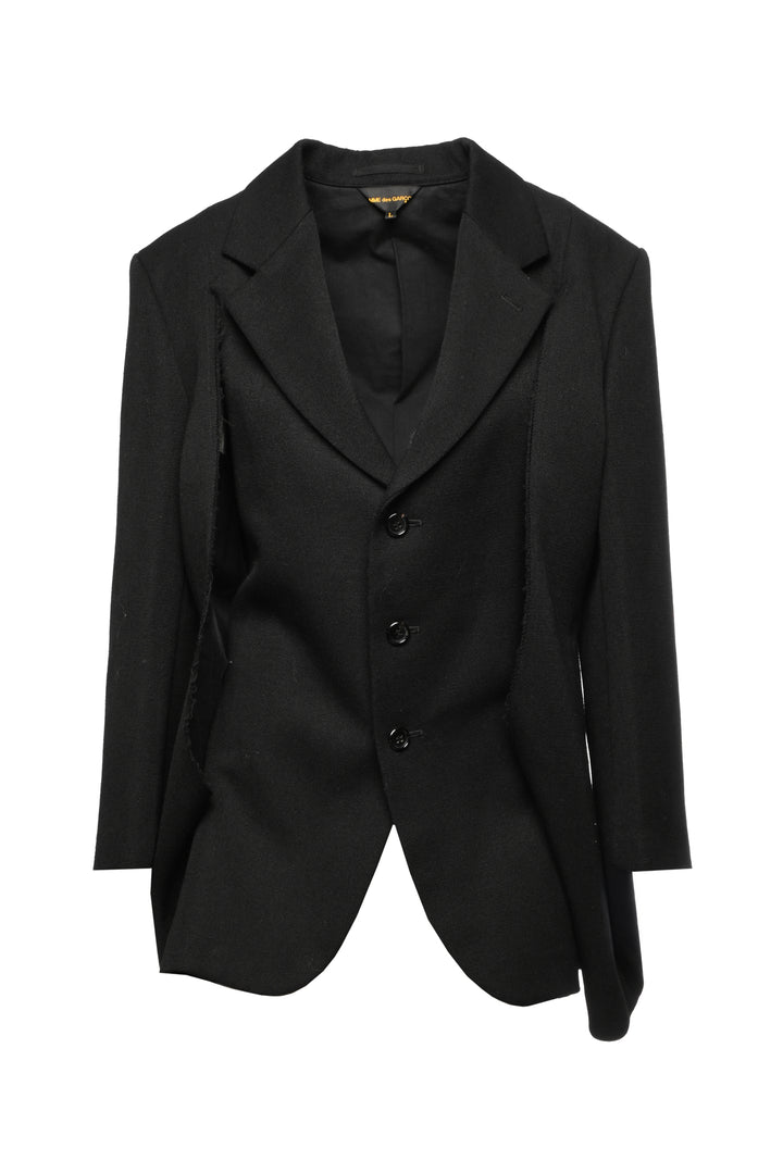 Comme Des Garcons Size L Wool-Blend Cutout Deconstructed Blazer