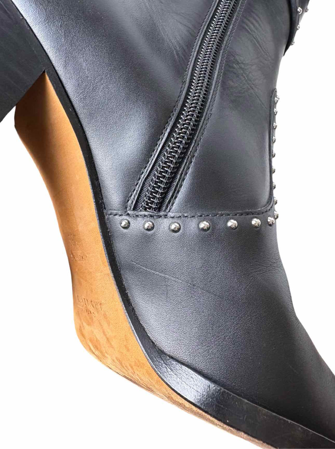 Givenchy Size 39.5 Elegant  Studded Leather Ankle Boots