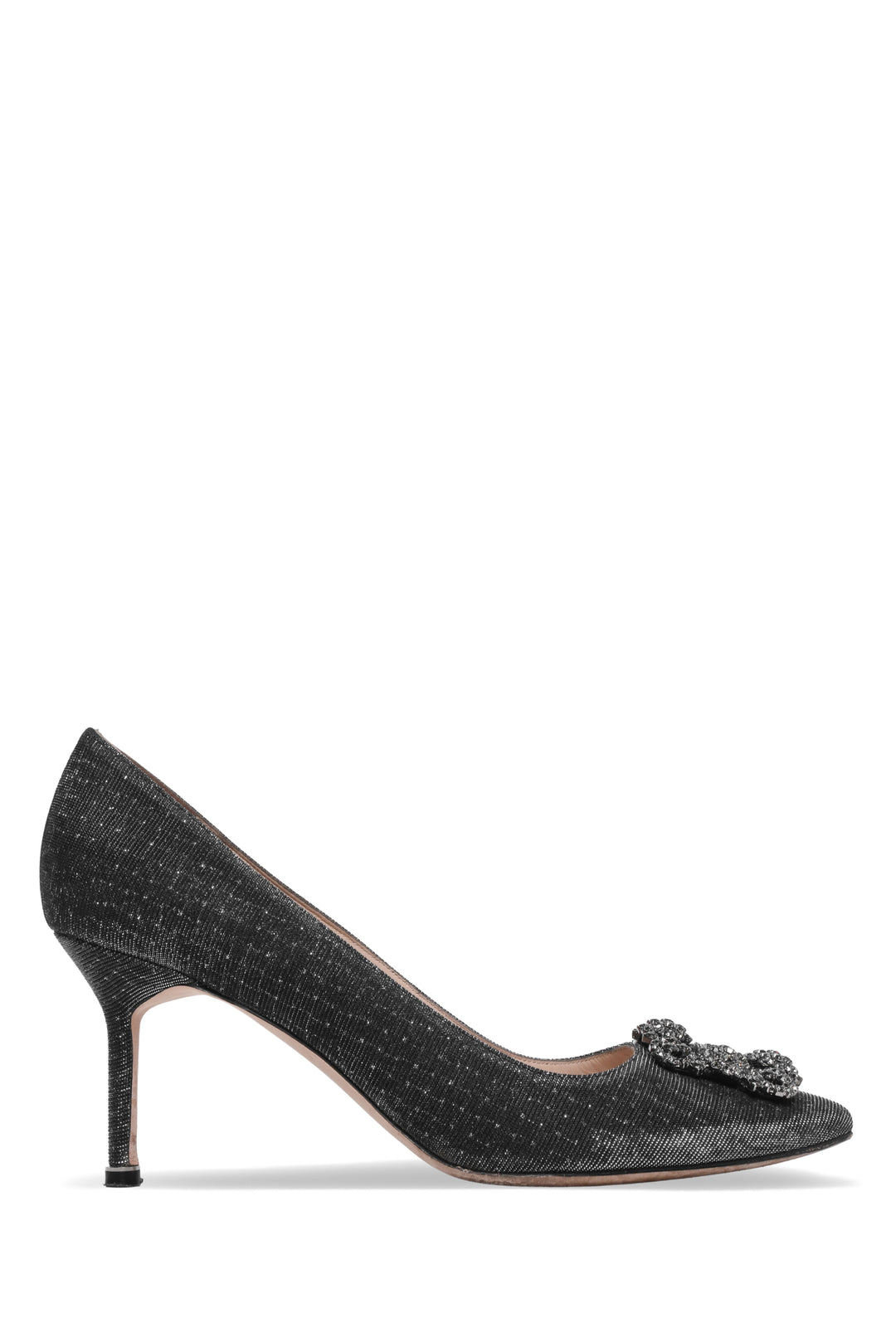 Manolo Blahnik Size 40.5 Hangisi Glitter Pumps