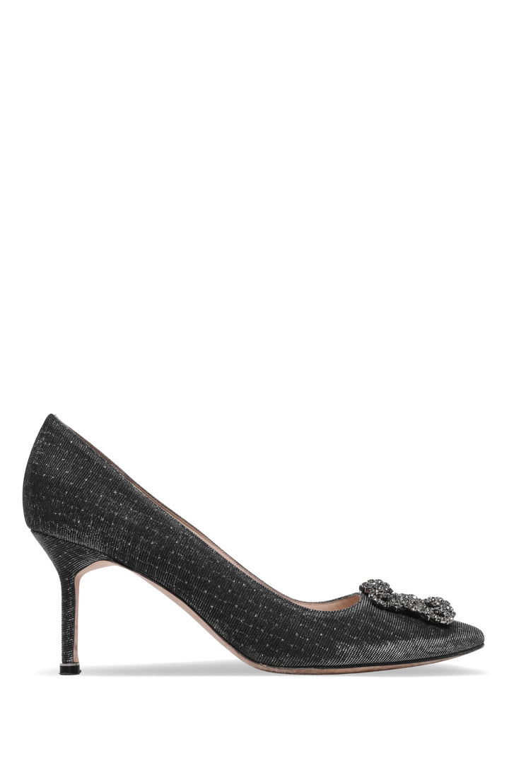 Manolo Blahnik Size 40.5 Hangisi Glitter Pumps