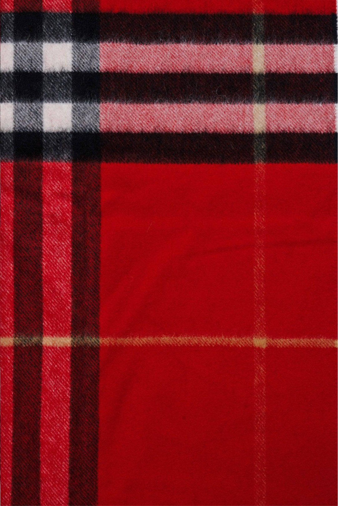 Burberry Cashmere Fringe Check Scarf