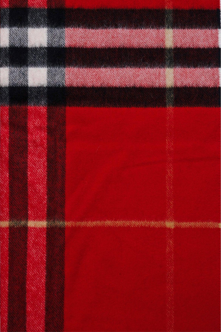 Burberry Cashmere Fringe Check Scarf