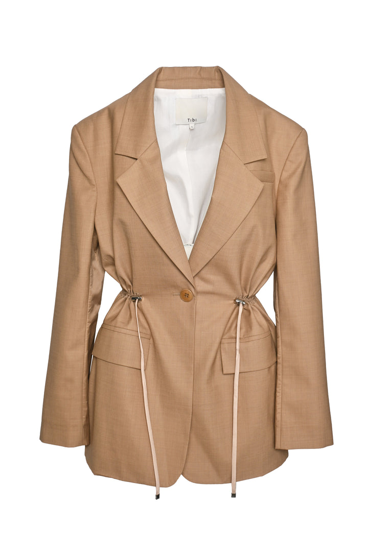 Tibi Size S Drawstring Waist Jacket Blazer