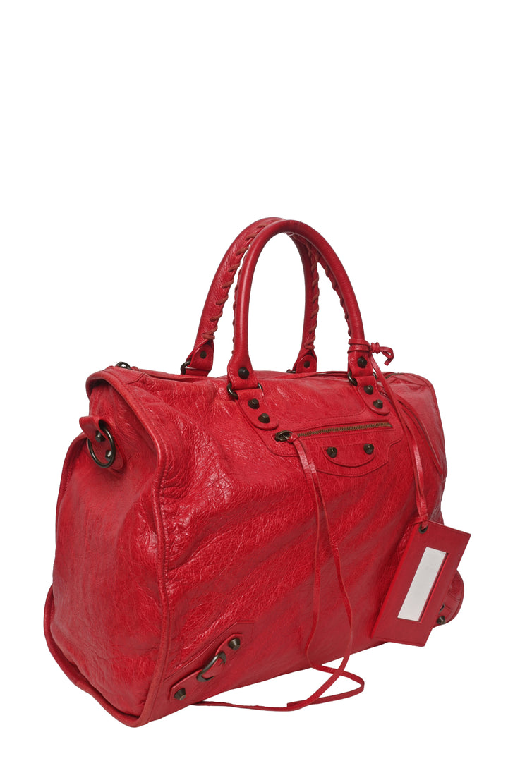 Balenciaga Agneau Leather Motocross Classic Kraft Tote