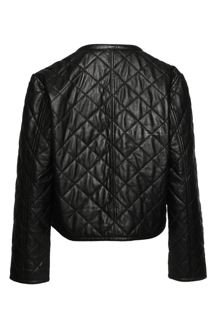 BA&SH Size M Quilted Leather Jacket