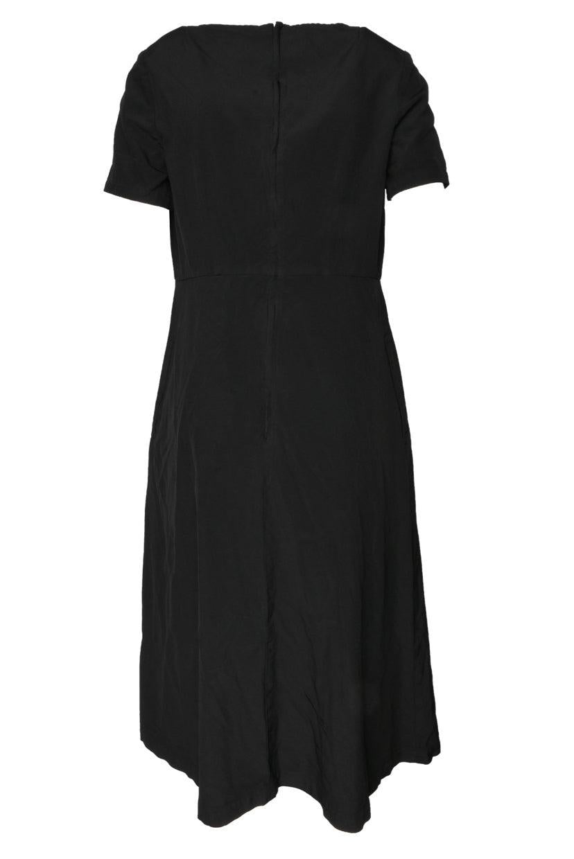 Comme Des Garcons Size S Black Label Short Sleeve Midi Dress