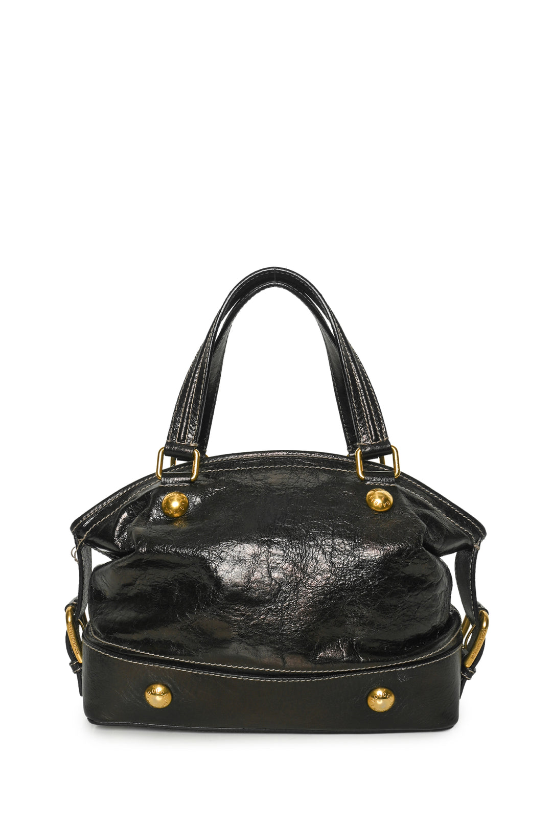 Dolce & Gabbana Stud Detail Leather Shoulder Bag