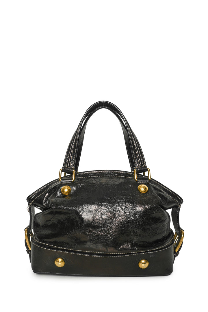 Dolce & Gabbana Stud Detail Leather Shoulder Bag