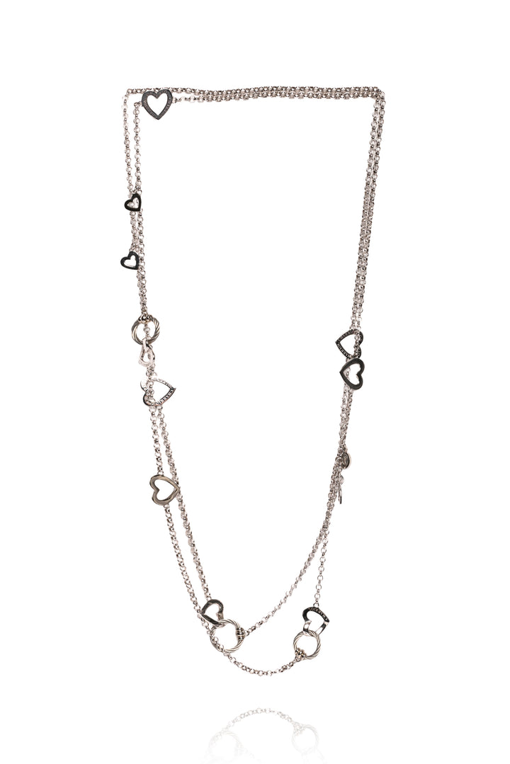 Charriol '100 Ways To Love' Heart Stainless Steel Chain Necklace