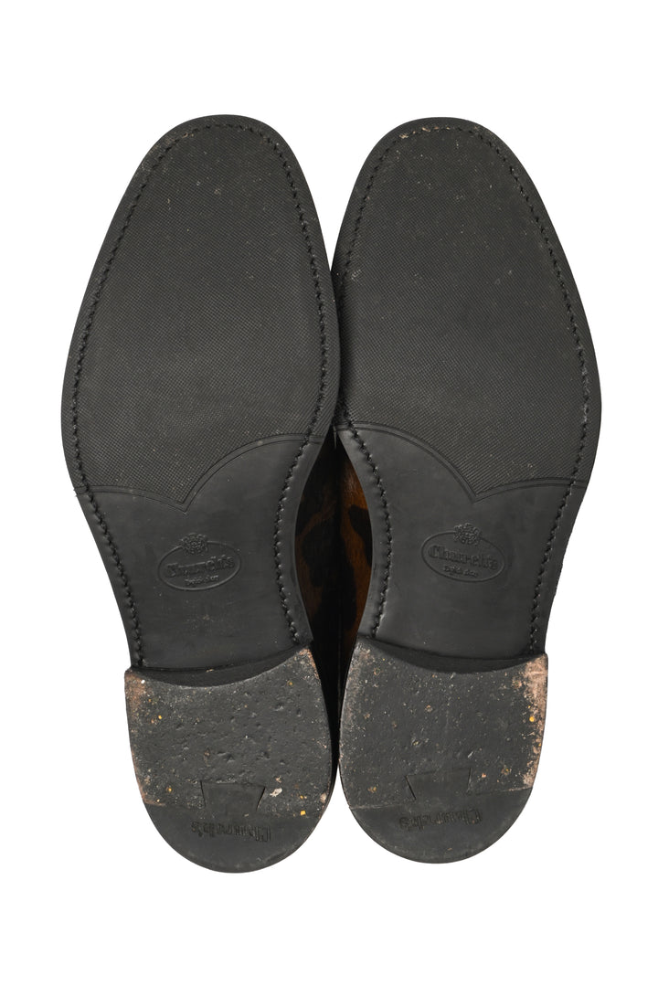 Church's Size 7 Leopard Studded Derby Loafers