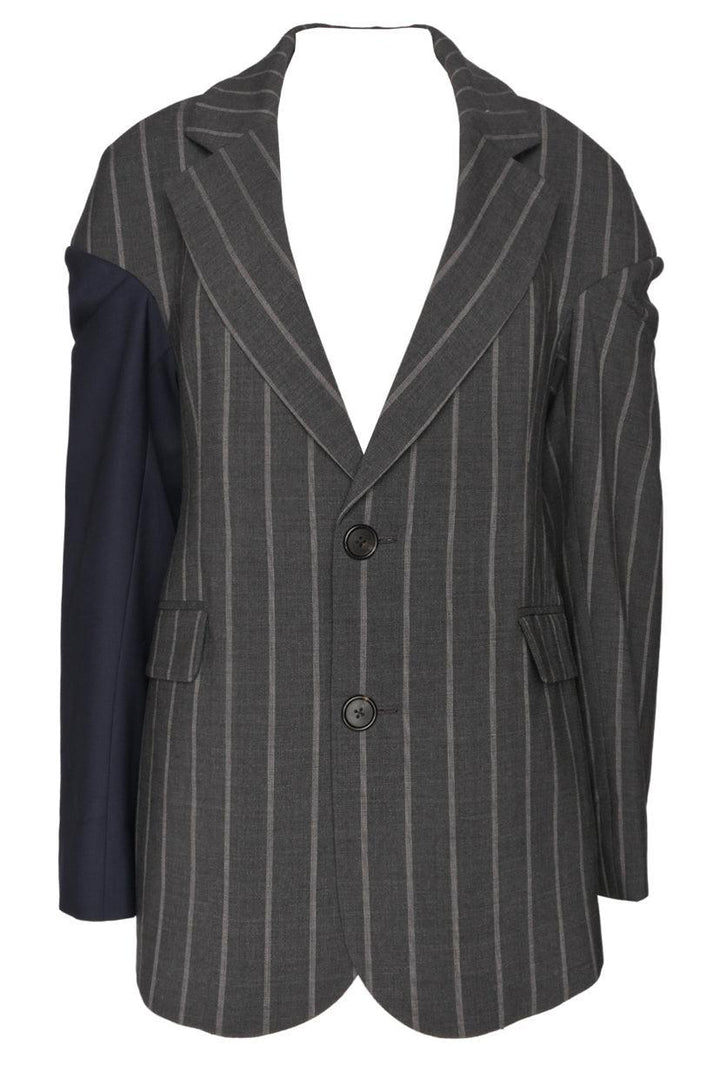 Monse Size 8 Open Shoulders Wool Blazer