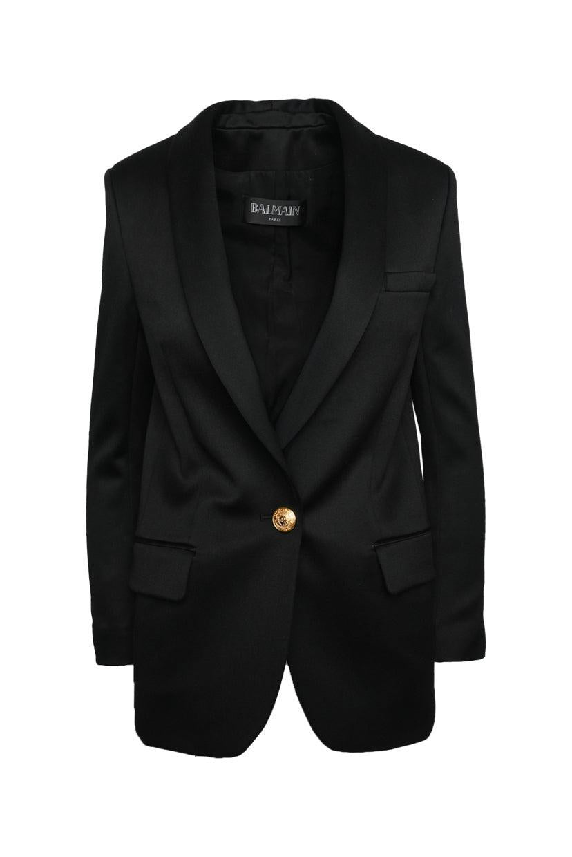 Balmain Size 34 Single Breasted Wool Blazer