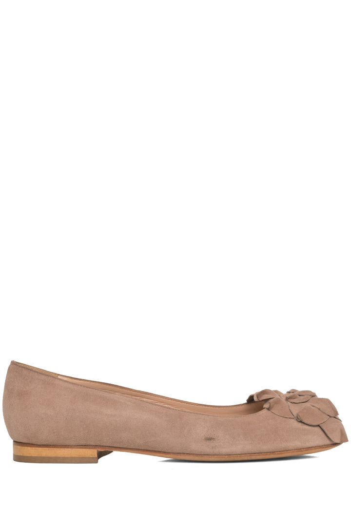 Manolo Blahnik Size 38 Gisella Suede Ballet Flats