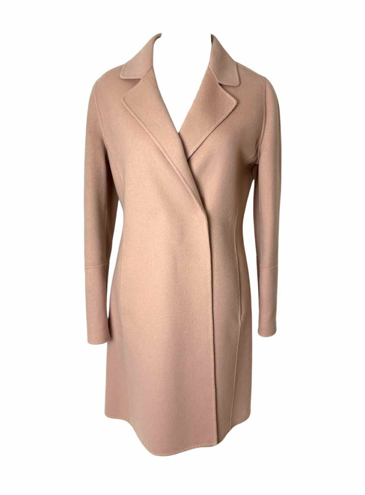 Maxmara Size 10 Pink Wool Double Breasted Coat