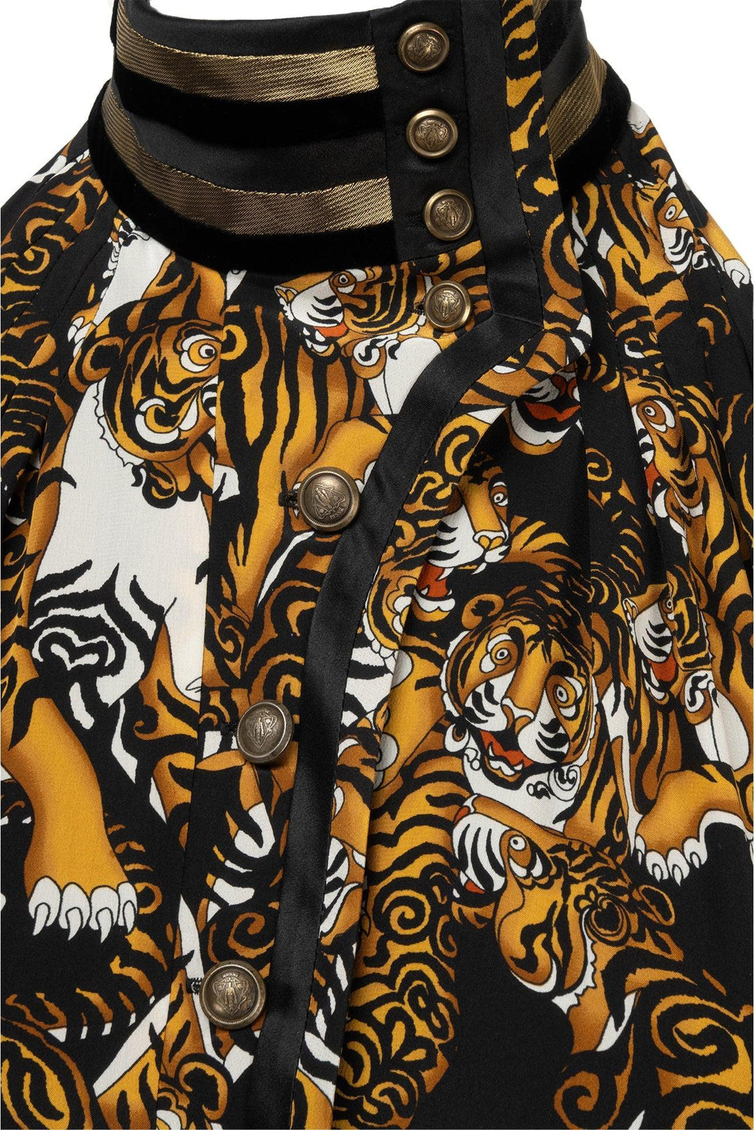 Gucci Size 44 2008 Tiger Print Silk Dress